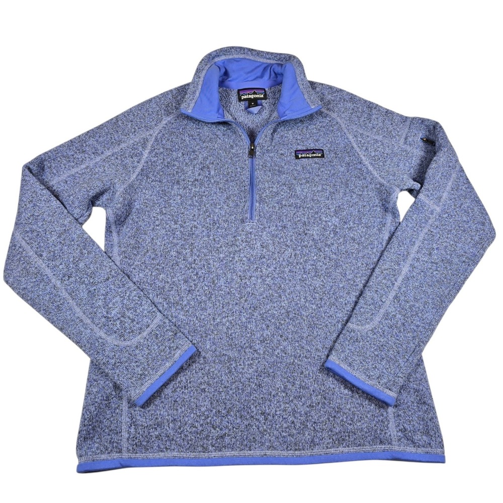 Patagonia Better Sweater Heather Purple 1/4 Zip Fleece Pullover- Women's Sz M